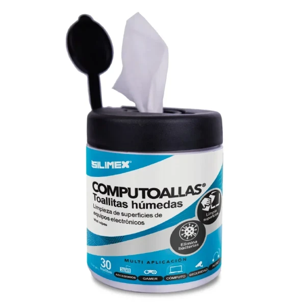 TOALLAS HUMEDAS LIMPIADORAS SILIMEX COMPUTOALLAS 30 PZ