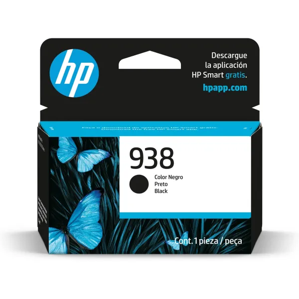 CARTUCHO TINTA HP 938 NEGRO 1250 PÁGINAS (4S6X8PL)
