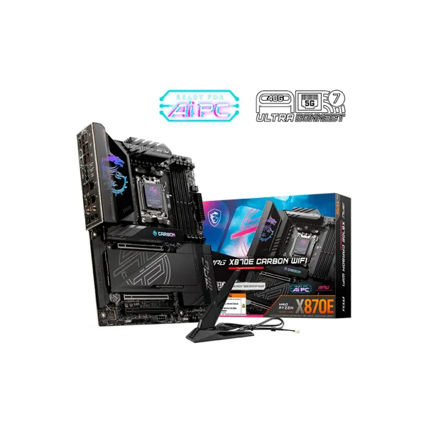 MOTHERBOARD MSI (MPG X870E CARBON WIFI) SOCKET AM5, 4*DDR5 8400, HDMI, 2* USB-C, 4*M.2, ATX