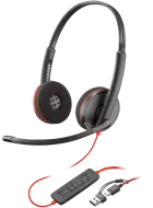 POLY DIADEMA BLACKWIRE 3220 USB-C HEADSET + USB-C/A ADAPTER (8X228A6)