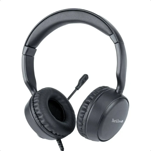 DIADEMA TECHZONE ALAMBRICO USB A 1.8M NEGRO