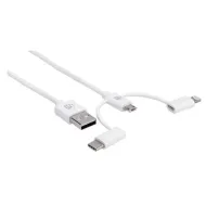 CABLE MAN LIGHTNING+ USB-C+ MICROUSB A USB (3 EM 1), 1M