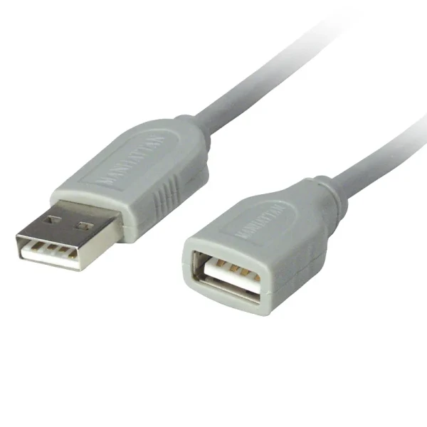 CABLE MANHATTAN USB A V1.1 EXTENSION 3.0M MACHO-HEMBRA GRIS 317238