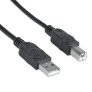 CABLE USB V2.0 MANHATTAN A-B  5.0M, NEGRO 337779