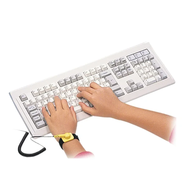 PULSERA ANTIESTATICA MANHATTAN VELCRO AJUSTABLE CABLE DE 1.8M 410144