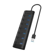 HUB ACTECK X7 DH4701 PORTATIL 7 EN 1 USB 3.0  NEGRO (AC-937054)