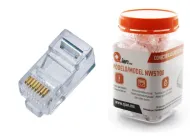 BOTE CON 100 PZAS DE PLUG RJ45 CAT5e QIAN NW5100 50 MICRAS