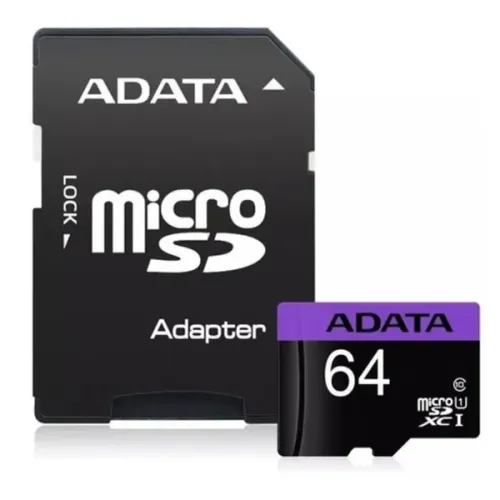 MEMORIA MICRO SDXC ADATA 64GB UHS-I U1 C/ADAPT (AUSDX64GUICL10-RA1)