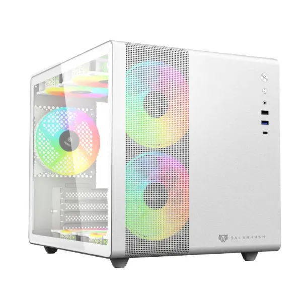 GABINETE BALAM RUSH GI930  M-ATX PANEL IZQ CRISTAL BLANCO BR-936040