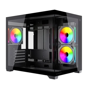 GABINETE BALAM RUSH GAMER MINI TORRE TANK CORE PRO GI925 MAX MB M-ATX 120MM ARGB 4 PIN NEGRO BR-943840