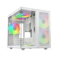 GABINETE XZEAL CUBO M-ATX/ITX BLANCO 3 VENTILADORES ARGB XZGAMC1W