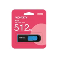 MEMORIA FLASH ADATA UV128 512GB USB 3.2 NEGRO/AZUL (AUV128-512G-RBE)