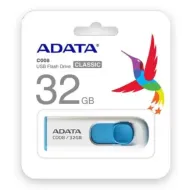 MEMORIA FLASH ADATA C008 32GB USB 2.0 BLANCO/AZUL (AC008-32G-RWE)
