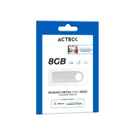 MEMORIA USB ACTECK 8GB 2.0 NOMAD MUF-8000 LEC 25 MB/S ESC 5 MB/S METALICA (AC-946193)