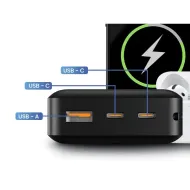 Getttech Power Bank Carga Rápida, 20,000 mAh, USB-C/USB-A - Modelo: GBN-E20FC-01