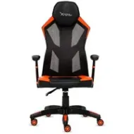 SILLA GAMER XZEAL NEGRA NARANJA MALLA, VINIL, 120° GIRO, ERGONOMICO (XZSXZ30O)
