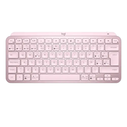 TECLADO LOGITECH MX KEYS MINI ILUMINADO BT 10MT ROSE (920-010478)