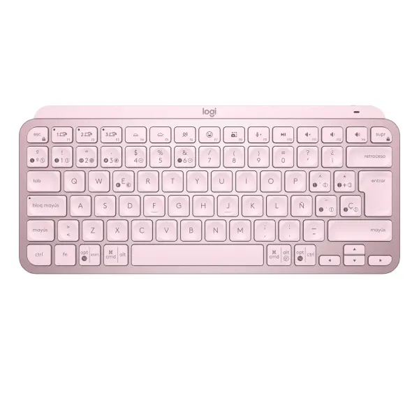 TECLADO LOGITECH MX KEYS MINI ILUMINADO BT 10MT ROSE (920-010478)