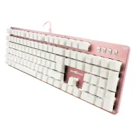 TECLADO MECANICO GAME FACTOR LUZ BLANCA/SWT RED/USB/ROSA KBG400-PK-RD