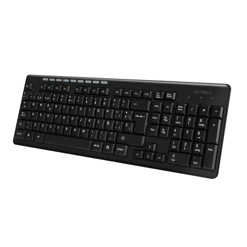 TECLADO ACTECK INALAMBRICO MULTIMEDIA NEGRO AC-913973
