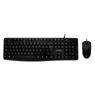 KIT ACTECK MK210 TECLADO ESTANDAR / MOUSE ALAMBRICO USB NEGRO AC-928984