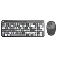 KIT DE TECLADO Y MOUSE ACTECK CREATOR CHIC COLORS MK470 INALAMBRICO GRIS