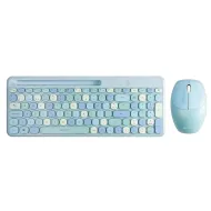 KIT DE TECLADO Y MOUSE ACTECK CREATOR CHIC COLORS MK470 INALAMBRICO AZUL