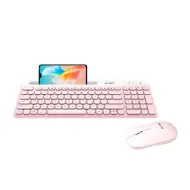 COMBO ACTECK SILK MK720 2-1 ERGONOMICO/INALAMBRICO USB ROSA (AC-936279)