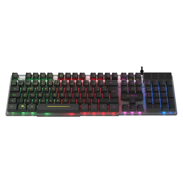 TECLADO ACTECK LED AUREAN II TA220G ALAMBRICO USB A NEGRO (AC-939195)