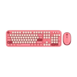 KIT DE TECLADO Y MOUSE ACTECK AC 940207 CREATOR CHIC K COLORS MK485 INALAMBRICO RF ROSA