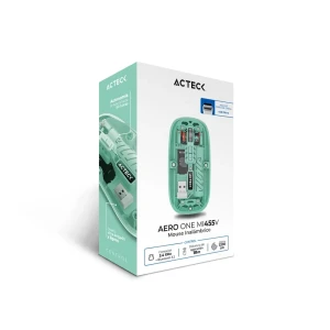 MOUSE ACTECK ULTRA DELGADO INALAMBRICO RECARGABLE AERO ONE MI455V COLOR VERDE (AC-945707)