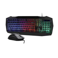 KIT GAMER DE TECLADO Y MOUSE BALAM RUSH BR 936293 SQUAD MASTER KTM333 ALAMBRICO NEGRO