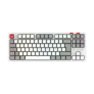 TECLADO GAMER BALAM RUSH BR 940375 LEVEL PRO GK990 LED RGB TKL OUTEMU RED INALAMBRICO BLANCO