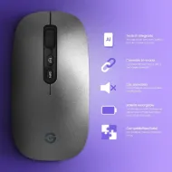 MOUSE INALAMBRICO GETTTECH IA COPILOT (GRIS METALICO) GGM-OCOBW-MT