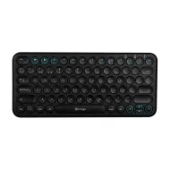 TECLADO VORAGO SLIM RECARGABLE TIPO C, 2 BT+WIRELESS NEGRO KBW-400