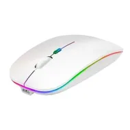 MOUSE NEXTEP NE-412B INALAMBRICO RECARGABLE SLIM RGB 1600DPI BLANCO