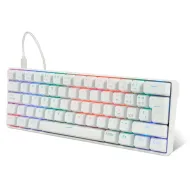 TECLADO MECANICO GAME FACTOR 60% RGB SWITCH RED USB TIPO C KBG560-WH